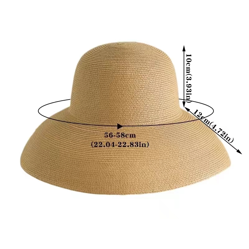 Hat Floppy Wide - Cappello di paglia da spiaggia estivo